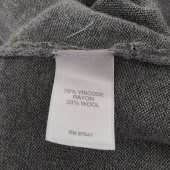 J Jill Grace Tunic Sweater Size XL Gray Wool Blend Side Slits - Picture 5 of 6